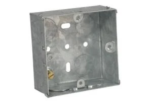 One Gang Flush Square mounting Box, 4.4 cm depth (4 x 20mm And 4 x 25mm) Inlets White