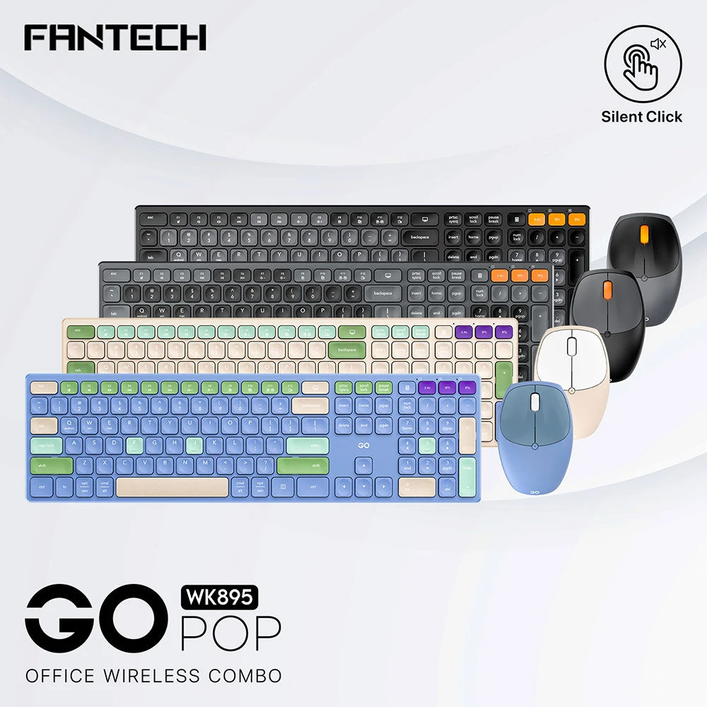 Fantech Go Pop Wk895 Office Wireless Combo