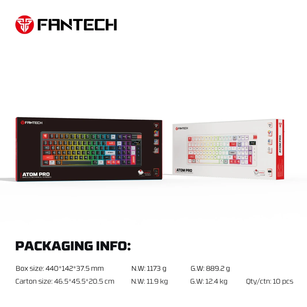 FANTECH MK918 ATOM PRO97 WIRELESS MECHANICAL GAMING KEYBOARD WHITE
