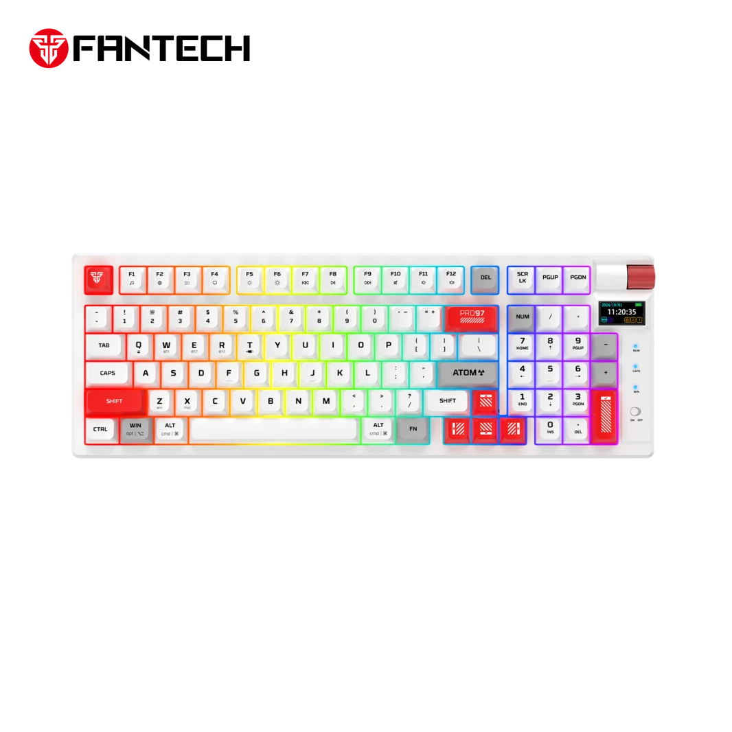 FANTECH MK918 ATOM PRO97 WIRELESS MECHANICAL GAMING KEYBOARD WHITE