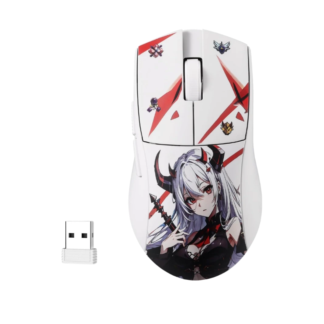 Redragon M916AK PRO 3-Mode Anime Gaming Mouse, 42G Ultra-Light 26K DPI Gaming Mouse w/Ergonomic Natural Grip Build, Full Programmable Buttons, Software Supports DIY Keybinds & DPI
