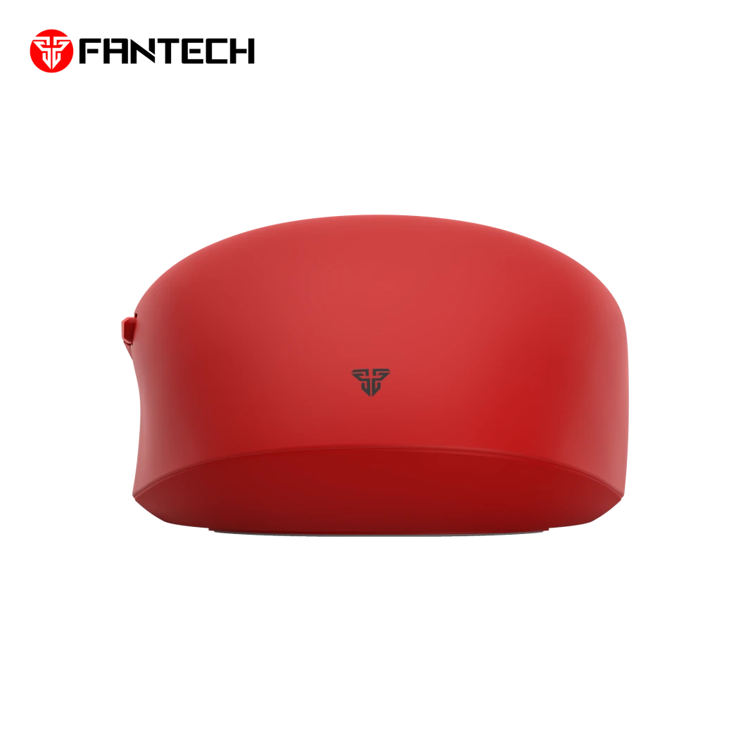 FANTECH ARIA XD7V2 Wireless Gaming Mouse, 53g Ultra-Lightweight HUANO Switches, Ambidextrous Egg Shape 5 Programmable Buttons, Red