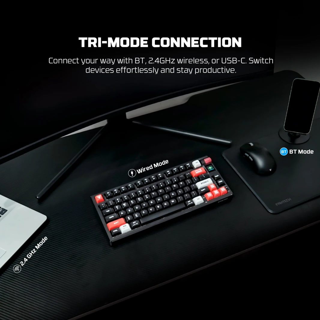 FANTECH MK917 ATOM PRO79 WIRELESS MECHANICAL GAMING KEYBOARD BLACK