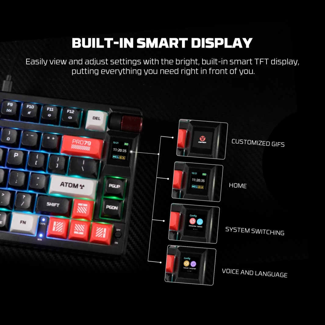 FANTECH MK917 ATOM PRO79 WIRELESS MECHANICAL GAMING KEYBOARD BLACK