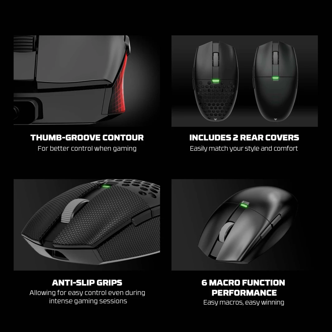 FANTECH ARIA XD7E WIRELESS GAMING MOUSE - BLACK