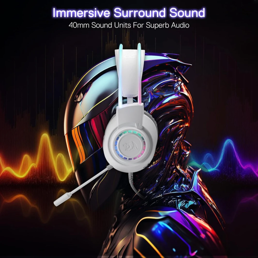 Redragon H231 Scream Wired Gaming Headset White