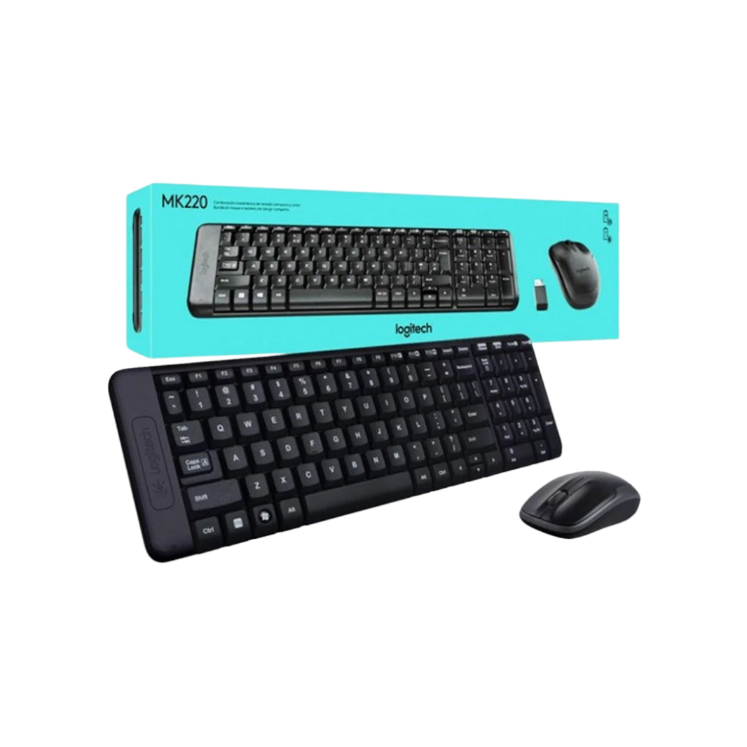 Logitech MK220 لوحة مفاتيح التحرير والسرد اللاسلكي والماوس