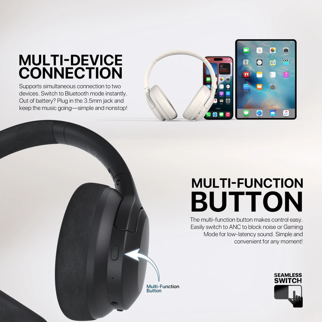 Fantech Wh05a Go Vibe ANC Wireless Baige