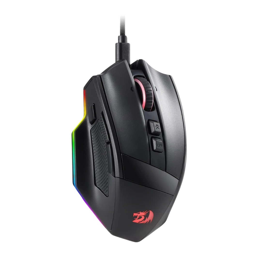 Redragon M813 RGB Wired Gaming Mouse with 4D Dual Mode Scroll Wheel, Ergonomic Optical Mouse with Max 16000 DPI, 3333 High Precision Sensor, 7 Macro Keys, Software Supported
