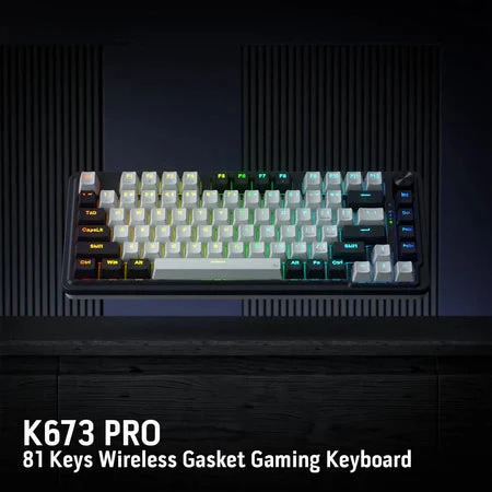 Redragon K673 Pro 75 ٪ اللوحة اللاسلكية RGB RGB