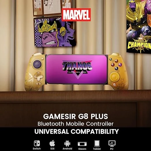 Gamesir G8 Plus Controller Game Mobile Game لـ Switch & IOS & Android & Tablets ، اللاسلكي اللاسلكي - Hall Effect Mownsticks & Triggers مناسبة لـ PlayStation ، Link Steam ، PubG Mobile ، Call of Duty (G8 Plus Thanos)