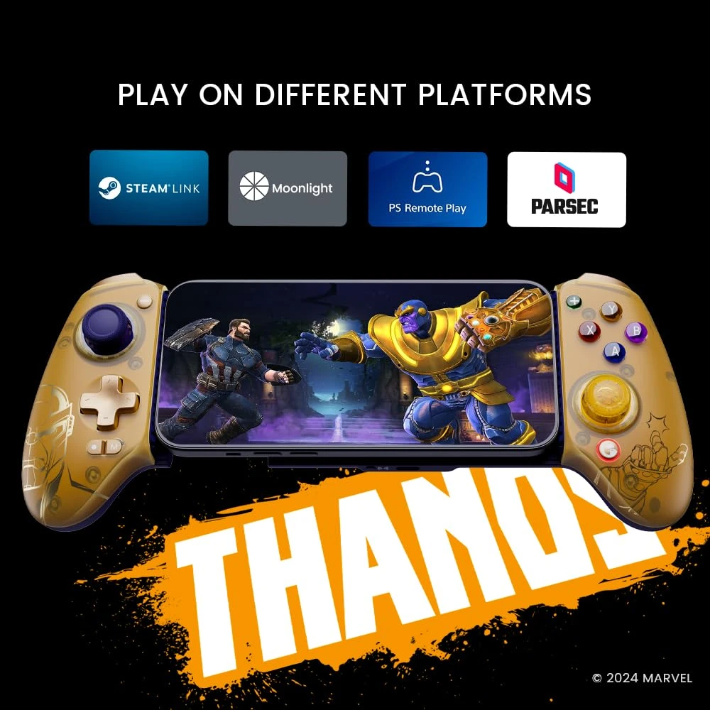 Gamesir G8 Plus Controller Game Mobile Game لـ Switch & IOS & Android & Tablets ، اللاسلكي اللاسلكي - Hall Effect Mownsticks & Triggers مناسبة لـ PlayStation ، Link Steam ، PubG Mobile ، Call of Duty (G8 Plus Thanos)