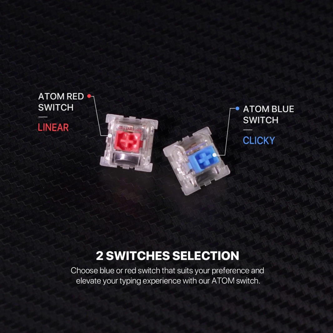 Fantech Atom TKL MK886V2 104Keycaps Keycaps لوحة المفاتيح الميكانيكية