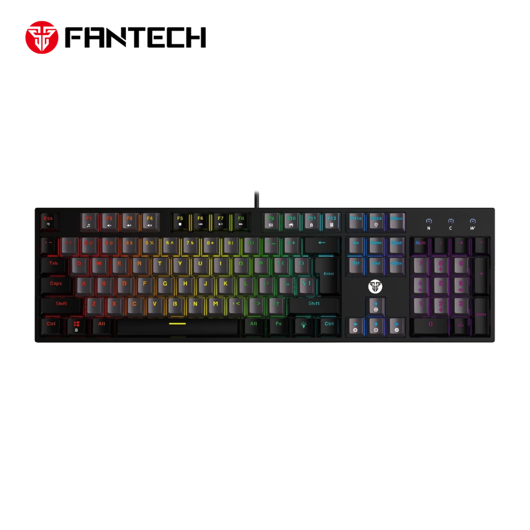 Fantech Atom TKL MK886V2 104Keycaps Keycaps لوحة المفاتيح الميكانيكية