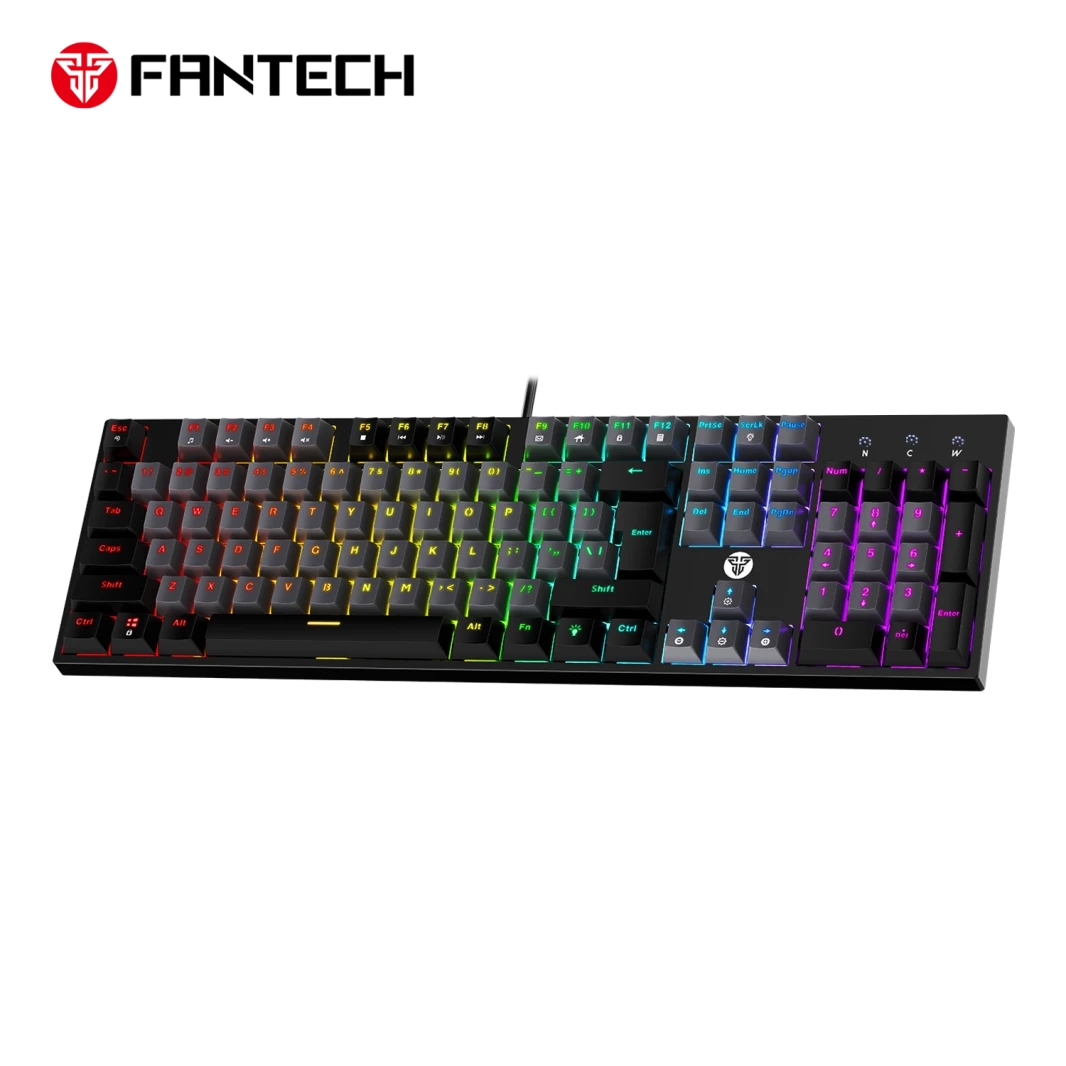 Fantech Atom TKL MK886V2 104Keycaps Keycaps لوحة المفاتيح الميكانيكية