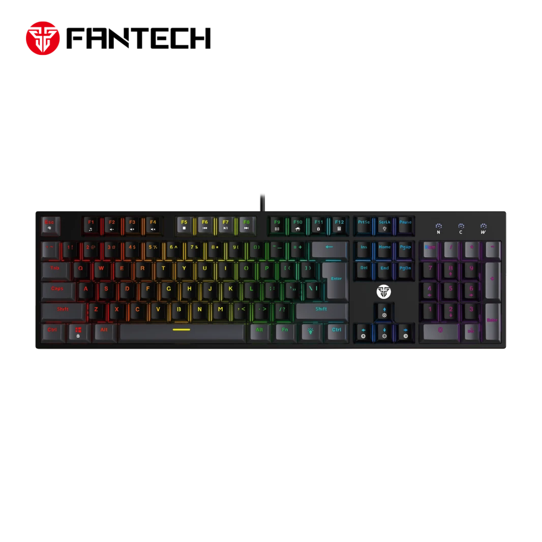 Fantech Atom TKL MK886V2 104Keycaps Keycaps لوحة المفاتيح الميكانيكية