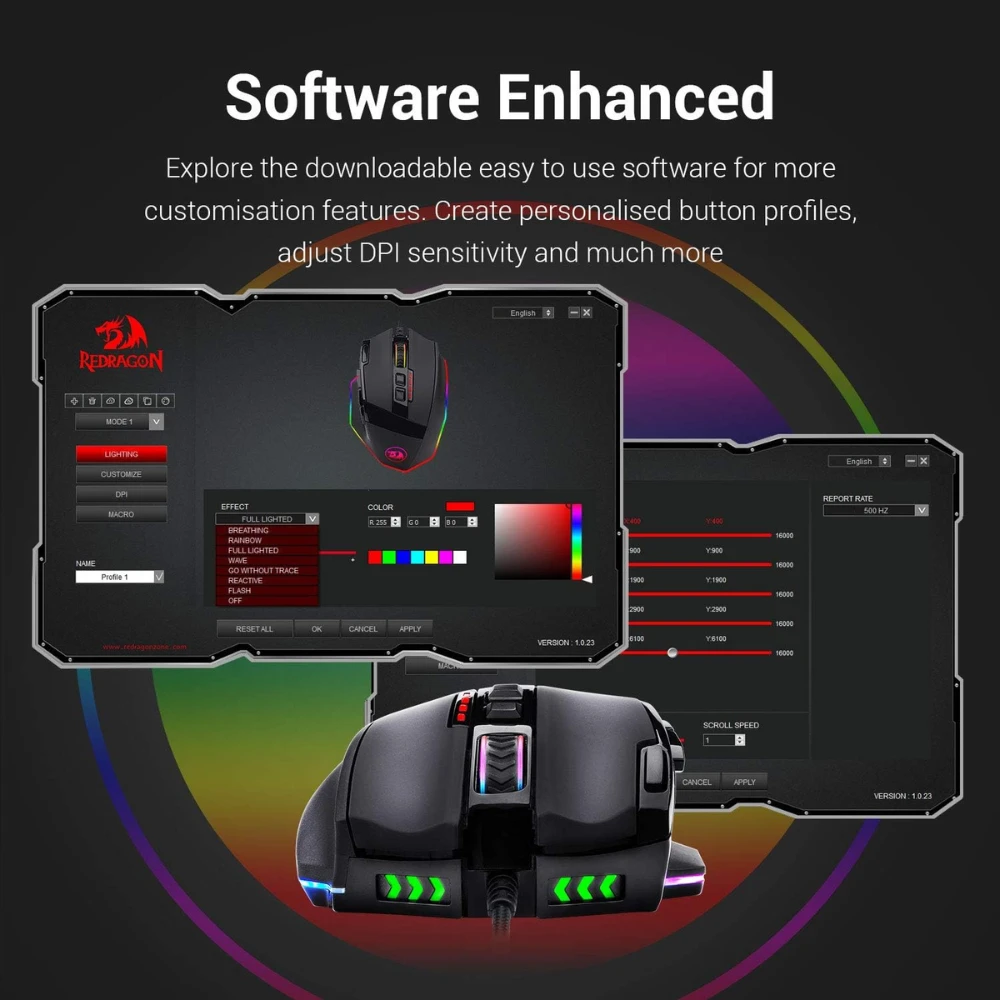 Redragon M801 Gaming Mouse LED RGB