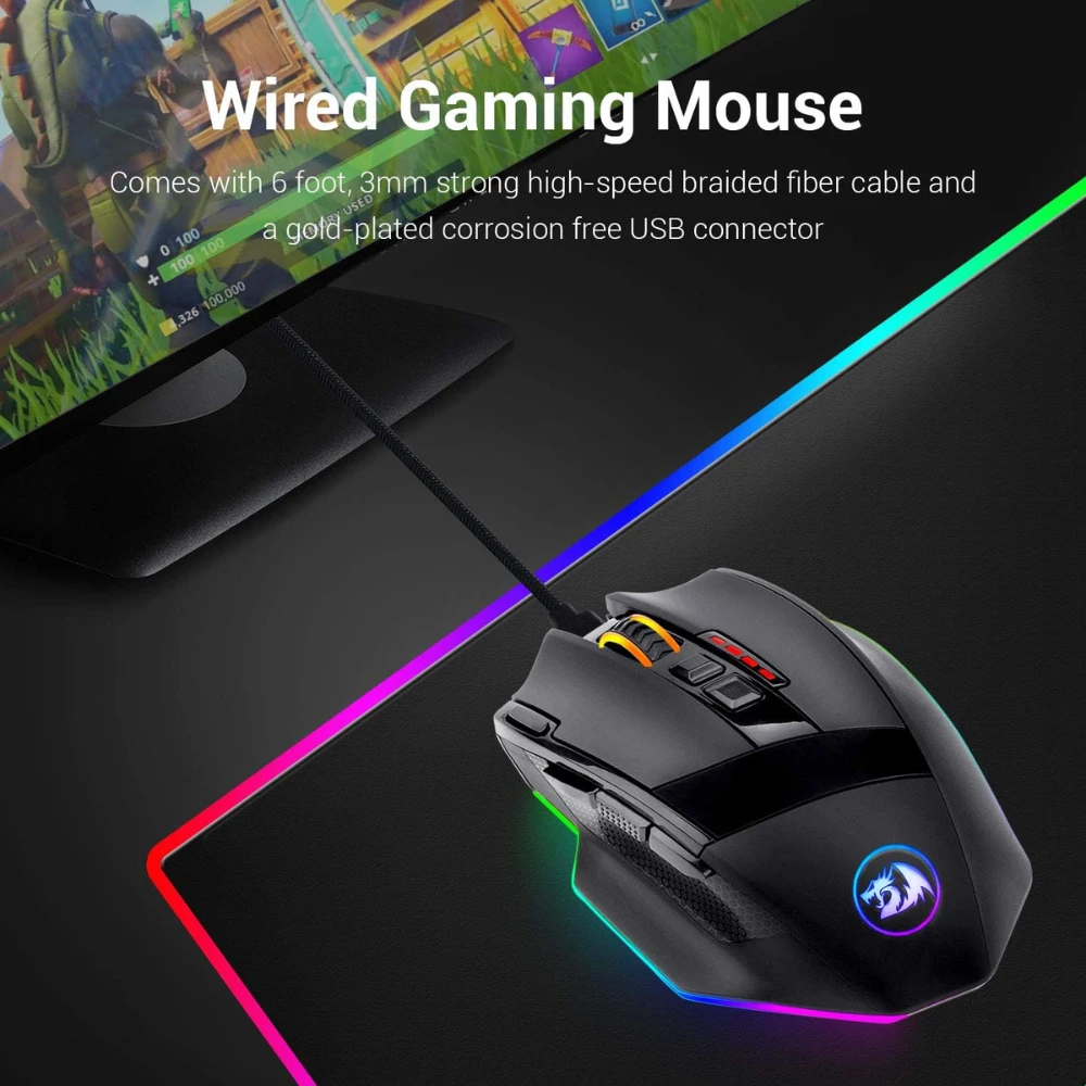 Redragon M801 Gaming Mouse LED RGB