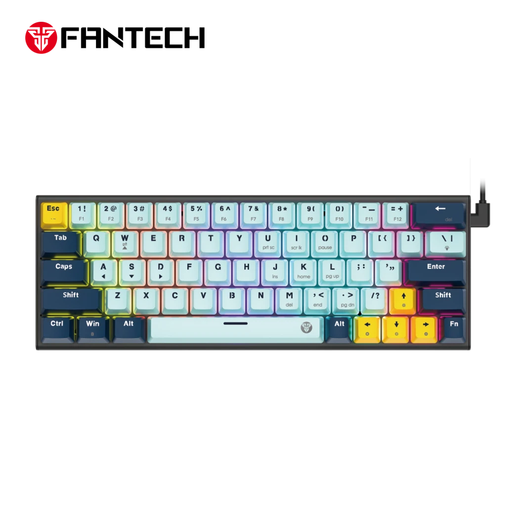Fantech MK874 V2 Atom 63 Hot swappable Mechanical Keyboard Sky Blue