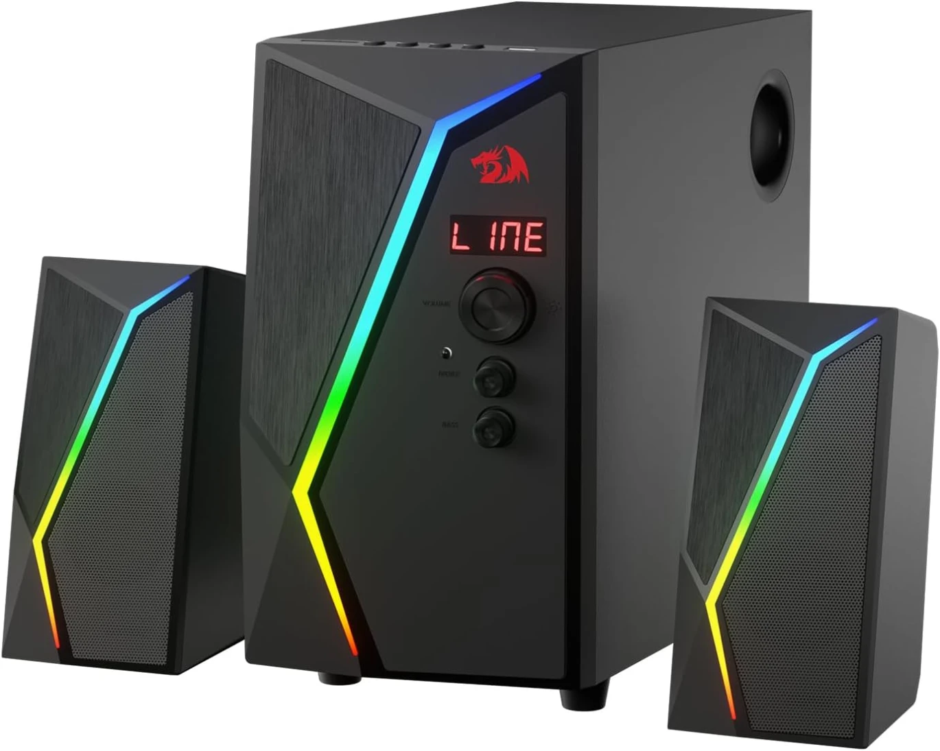 Redragon GS520 PRO Computer Gaming Speakers with Subwoofer, 2.1 Channel RGB