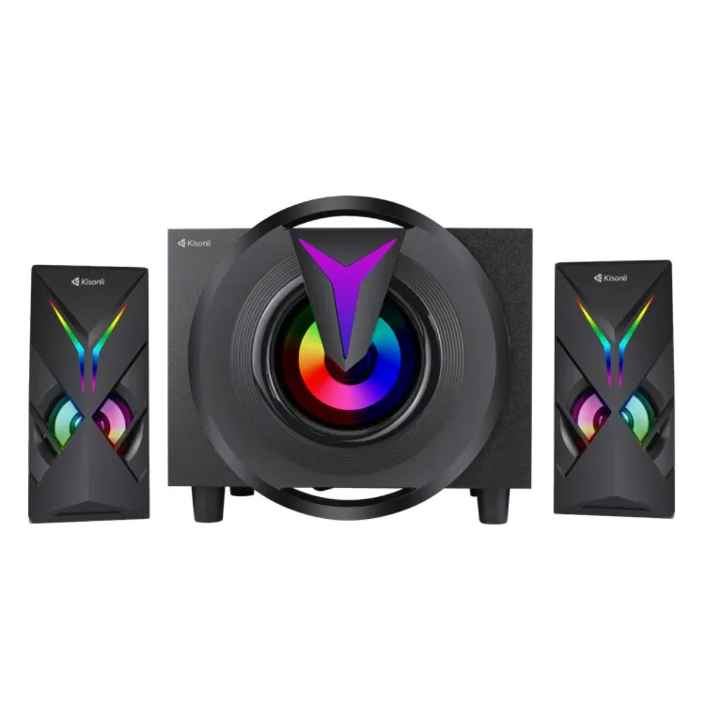 Kisonli TM-1000U المتحدثين الإبداعيين الطاقة الصوتية 2.1 متحدث المسرح المنزلي