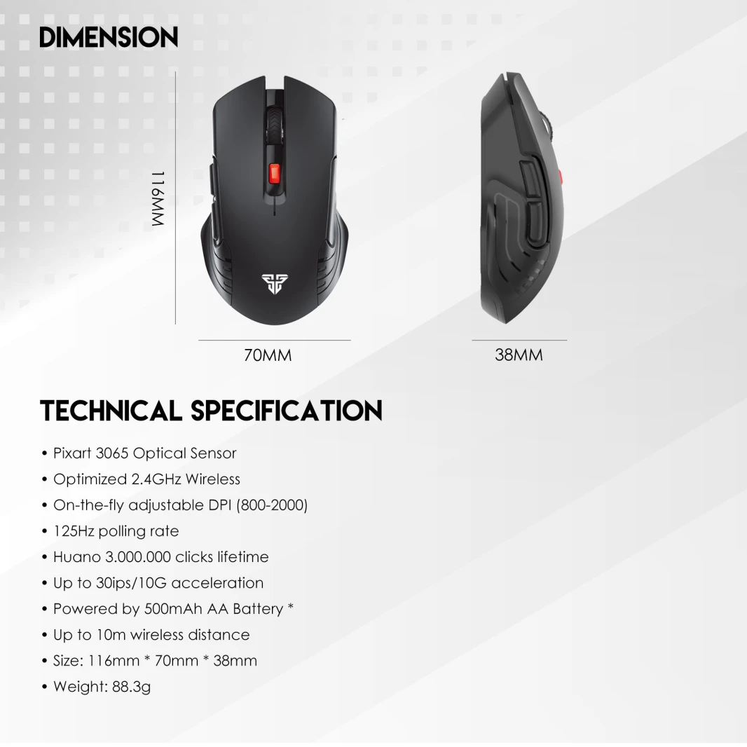 Fantech Raigor III WG12 Gaming Mouse With 2.4GHz Wireless Connection