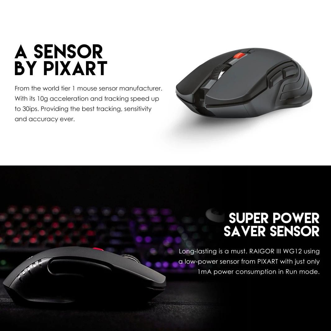 Fantech Raigor III WG12 Gaming Mouse With 2.4GHz Wireless Connection