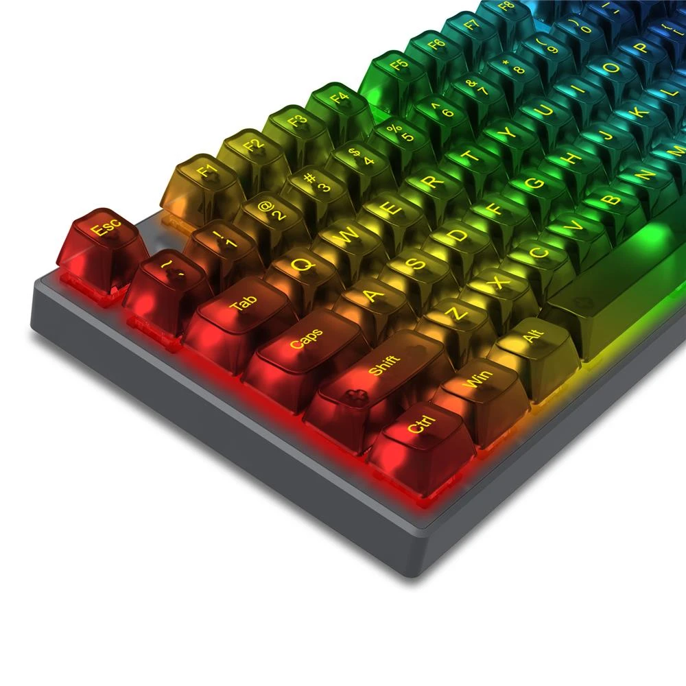 Redragon A138 الشفافة السوداء Keycaps 117 مفاتيح