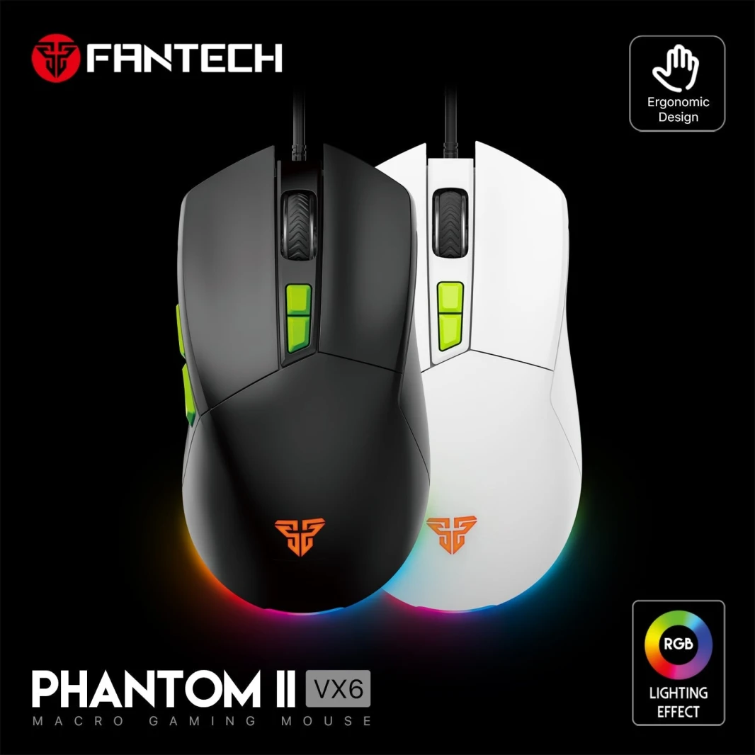 Fantech Phantom II VX6 Neon Macro Gaming Mouse
