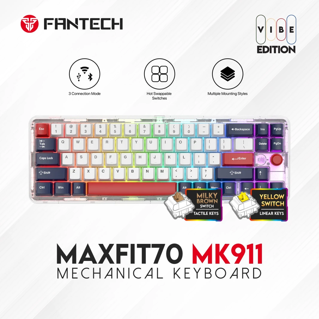 Fantech MaxFit70 Mk911 Vibe Edition London Tour Mechanical Gaming Keyboard