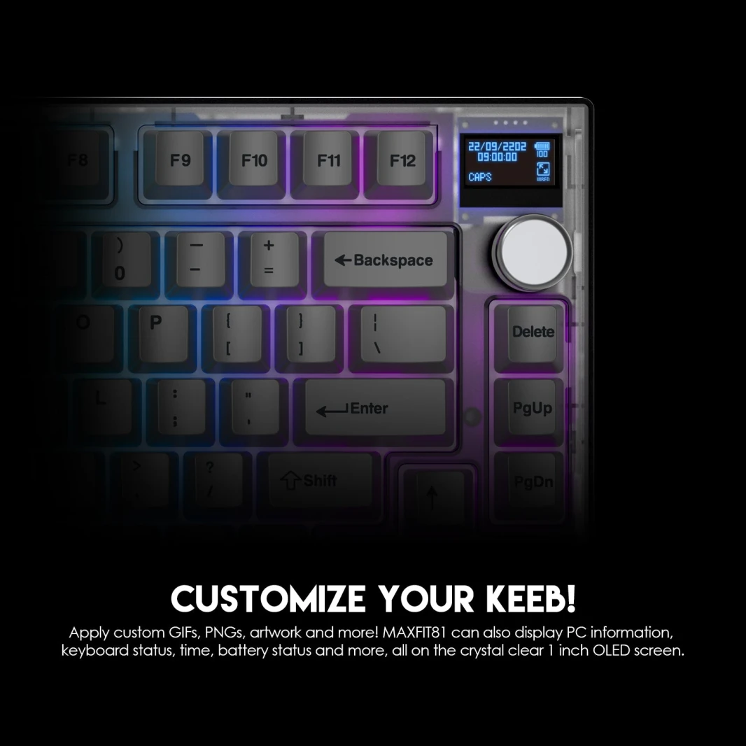 Fantech MaxFit81 Mk910 PBT Frost Wireless Mechanical Gaming Keyboard