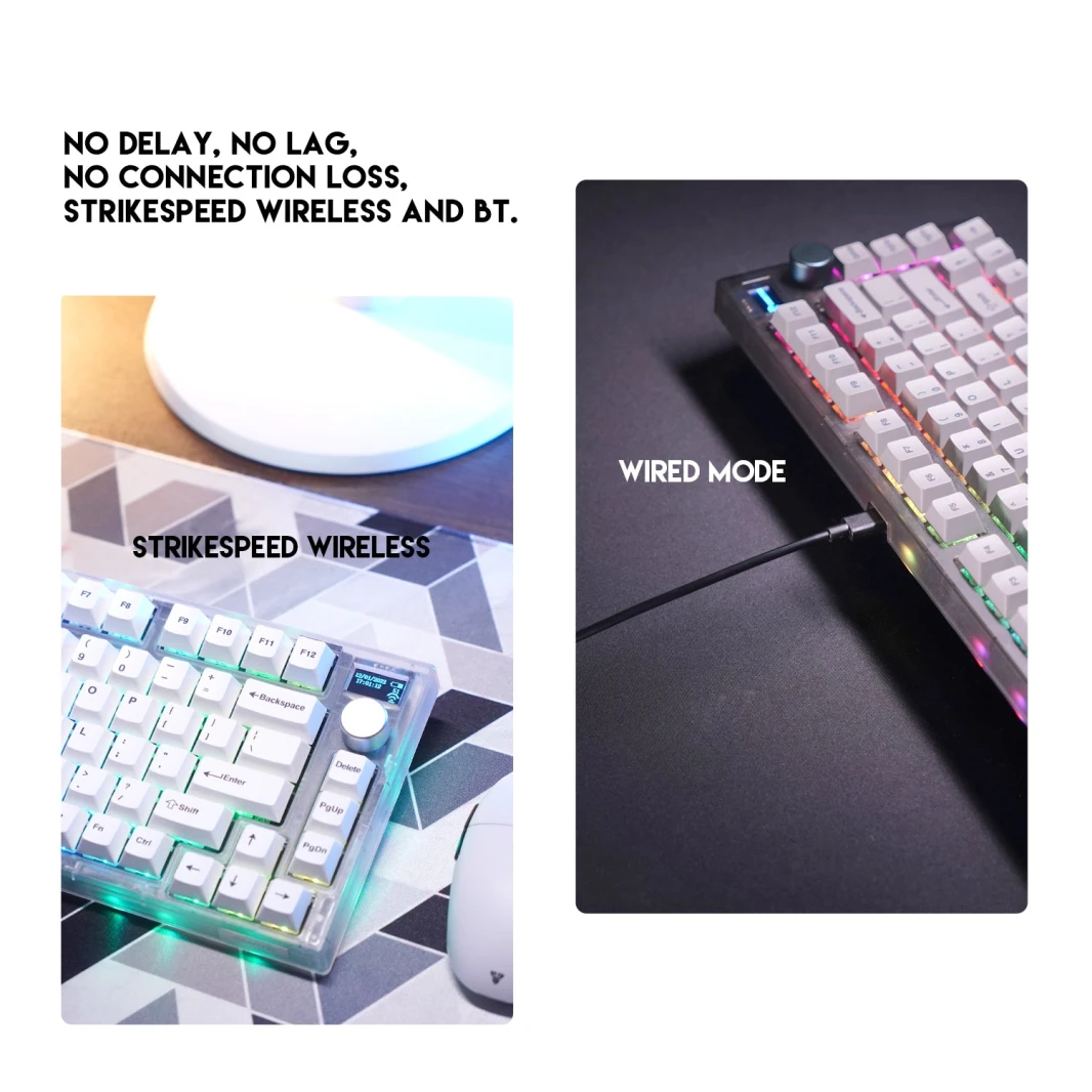 Fantech MaxFit81 Mk910 PBT Frost Wireless Mechanical Gaming Keyboard