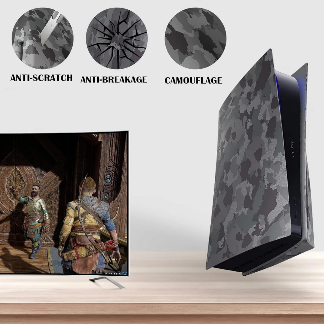 تغطية ألواح الوجه المموهة لوحدة وحدة التحكم PS5 DISC EDITION