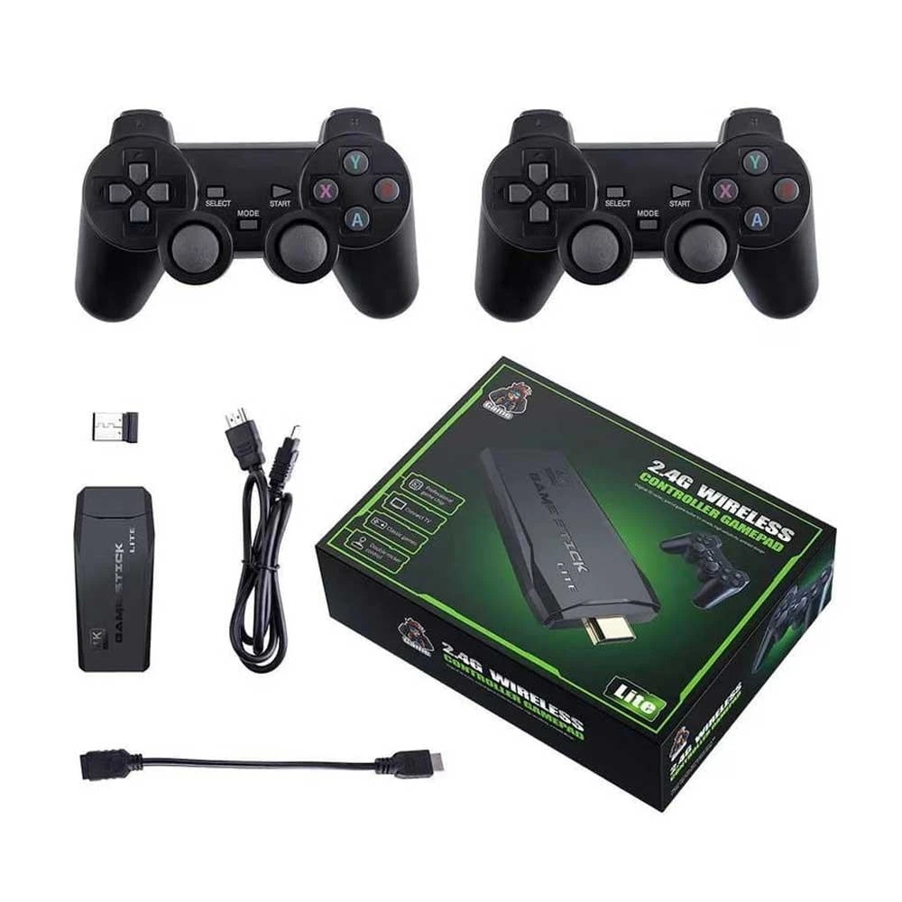ألعاب عصا وحدة التحكم Arcade Lite 4K 64GB HDMI + 2 ألعاب لاسلكية