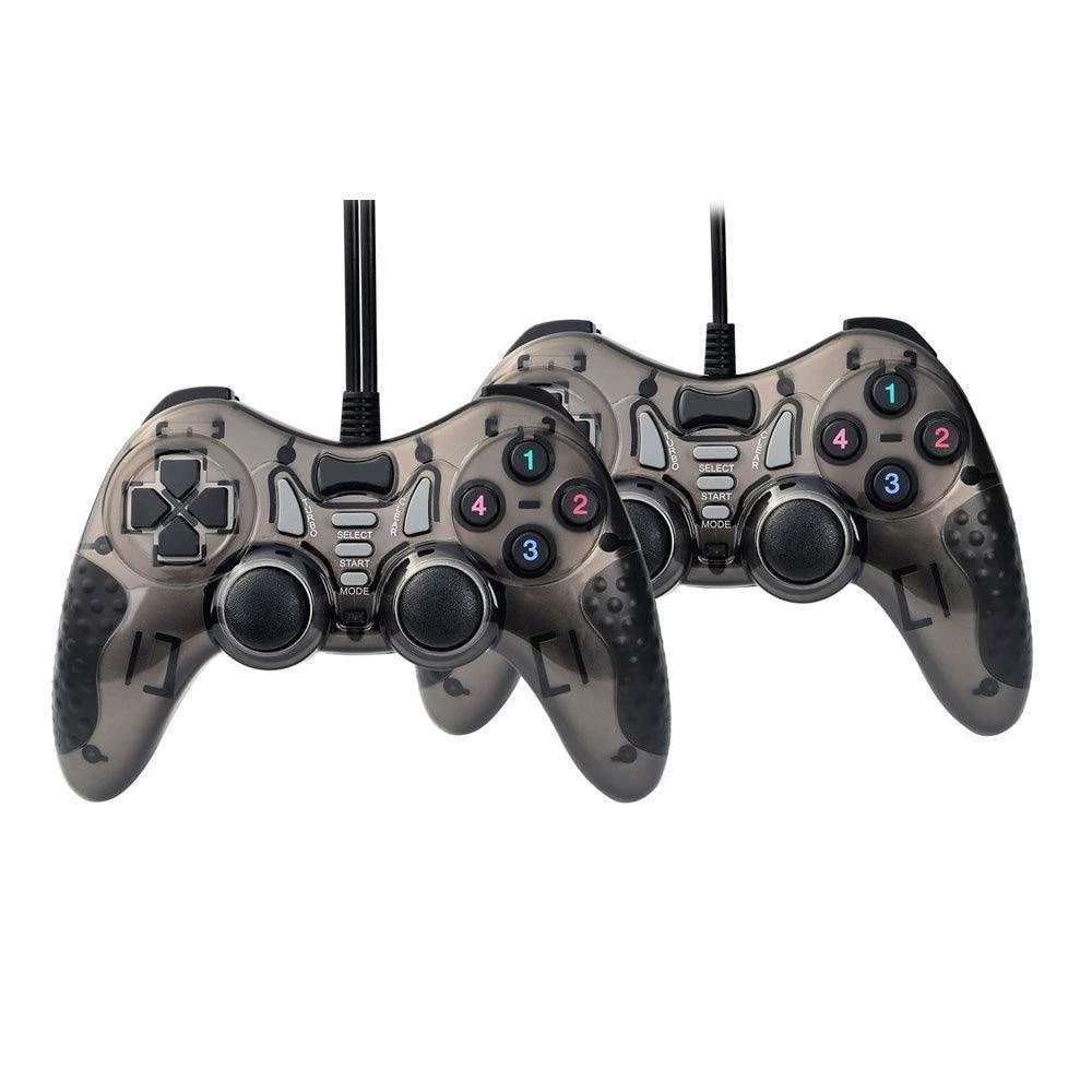 توأم مزدوج الصدمة USB wired gamepad عصا التحكم