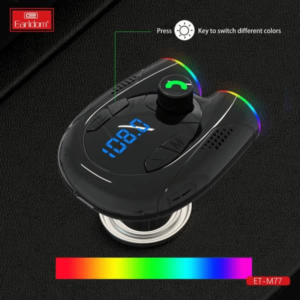 earldom Wireless Car Kit 2 USB و Bluetooth Auditory Feast ET-M77