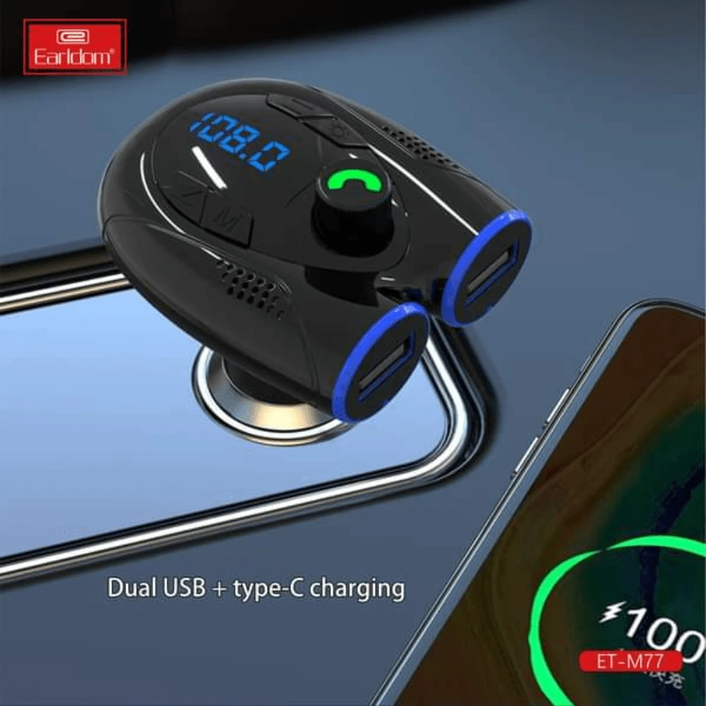 earldom Wireless Car Kit 2 USB و Bluetooth Auditory Feast ET-M77