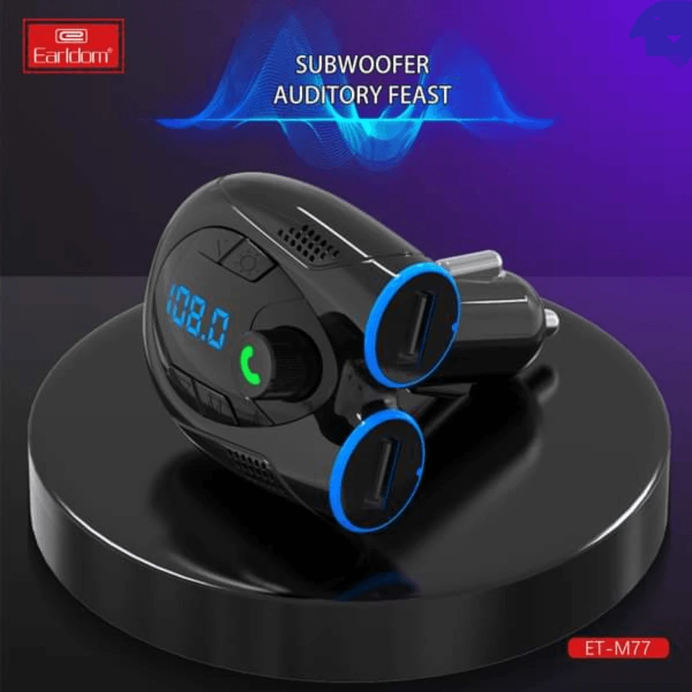 earldom Wireless Car Kit 2 USB و Bluetooth Auditory Feast ET-M77