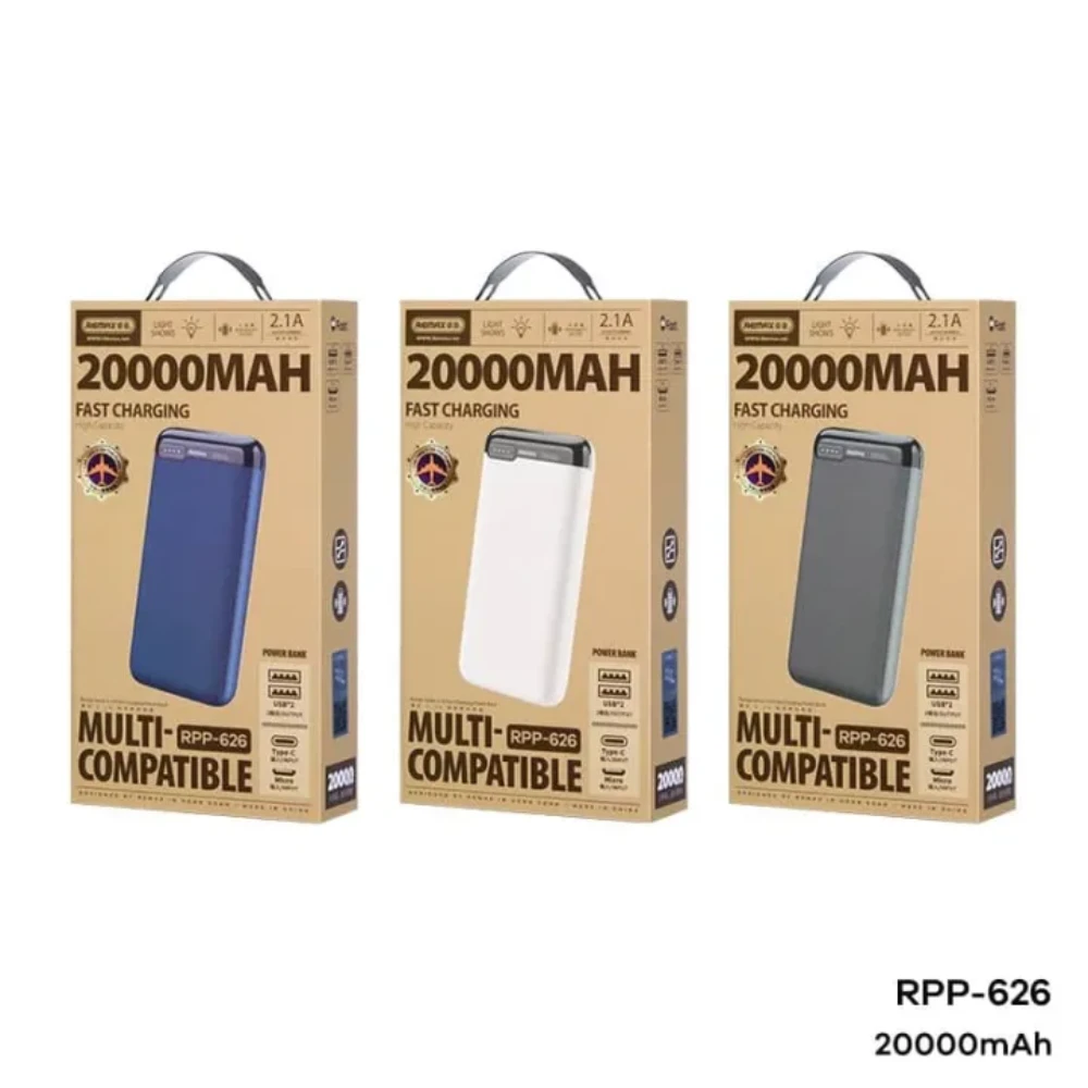Remax RPP-626 20000mah Series Ruinay Series 2.1A Fast Charging Power Bank