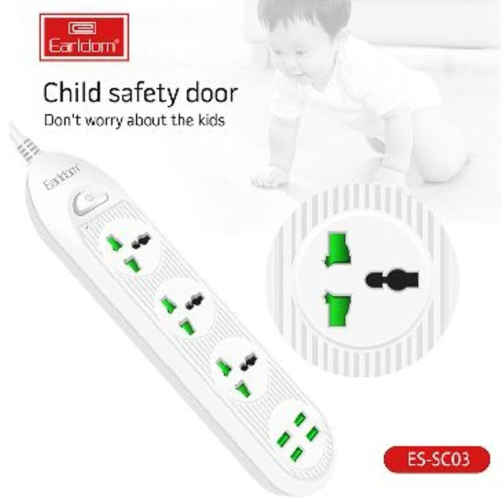 Earldom Earldom ES -SC03 Power Socket 4USB 2500W / 2.1A 200 سم - الاتحاد الأوروبي