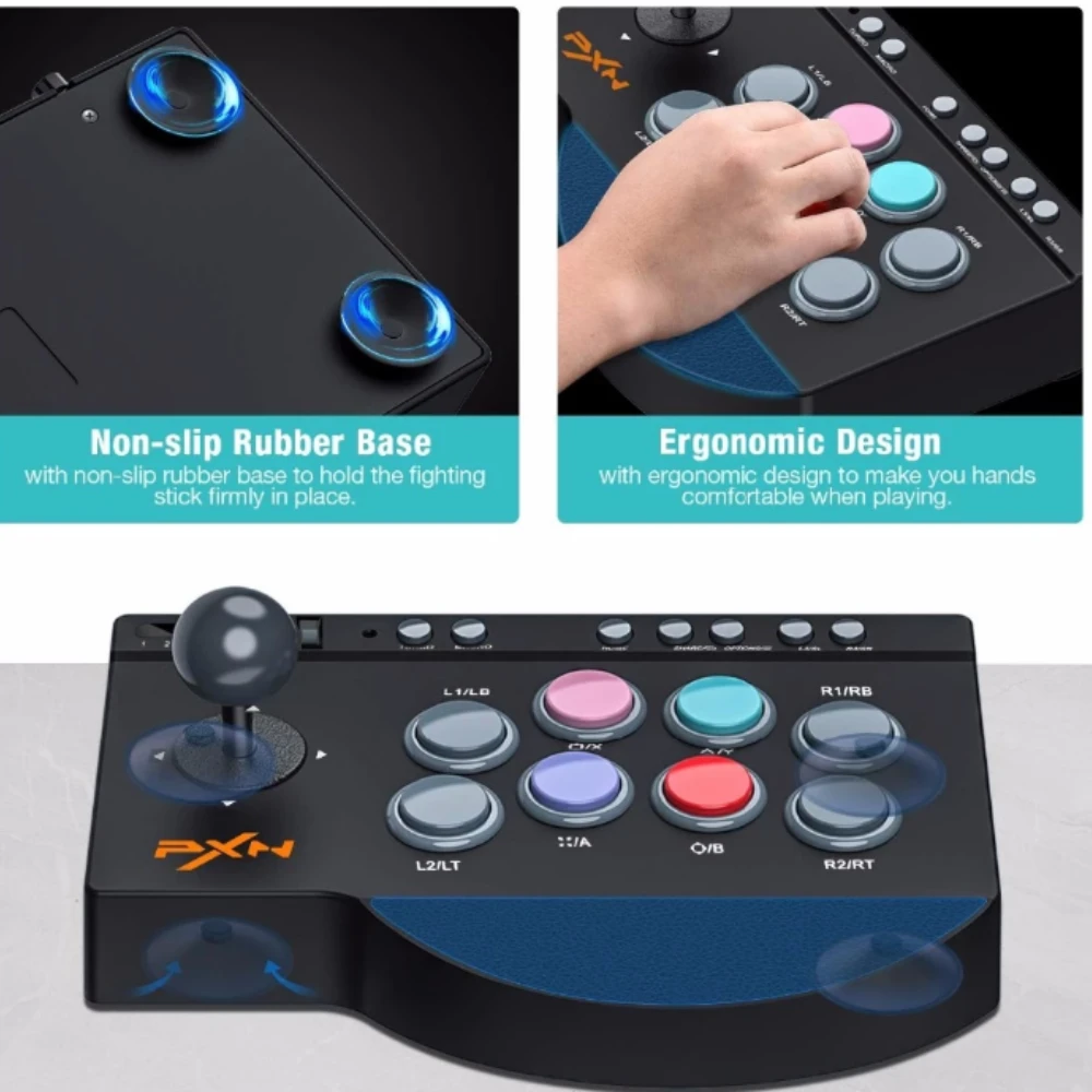 PXN 0082 arcade عصا التحكم للكمبيوتر/PS3/PS4/Xbox One/Switch