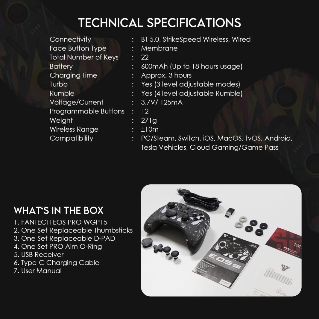 Fantech WGP15 Solaris EOS Pro Wireless Gaming Controller