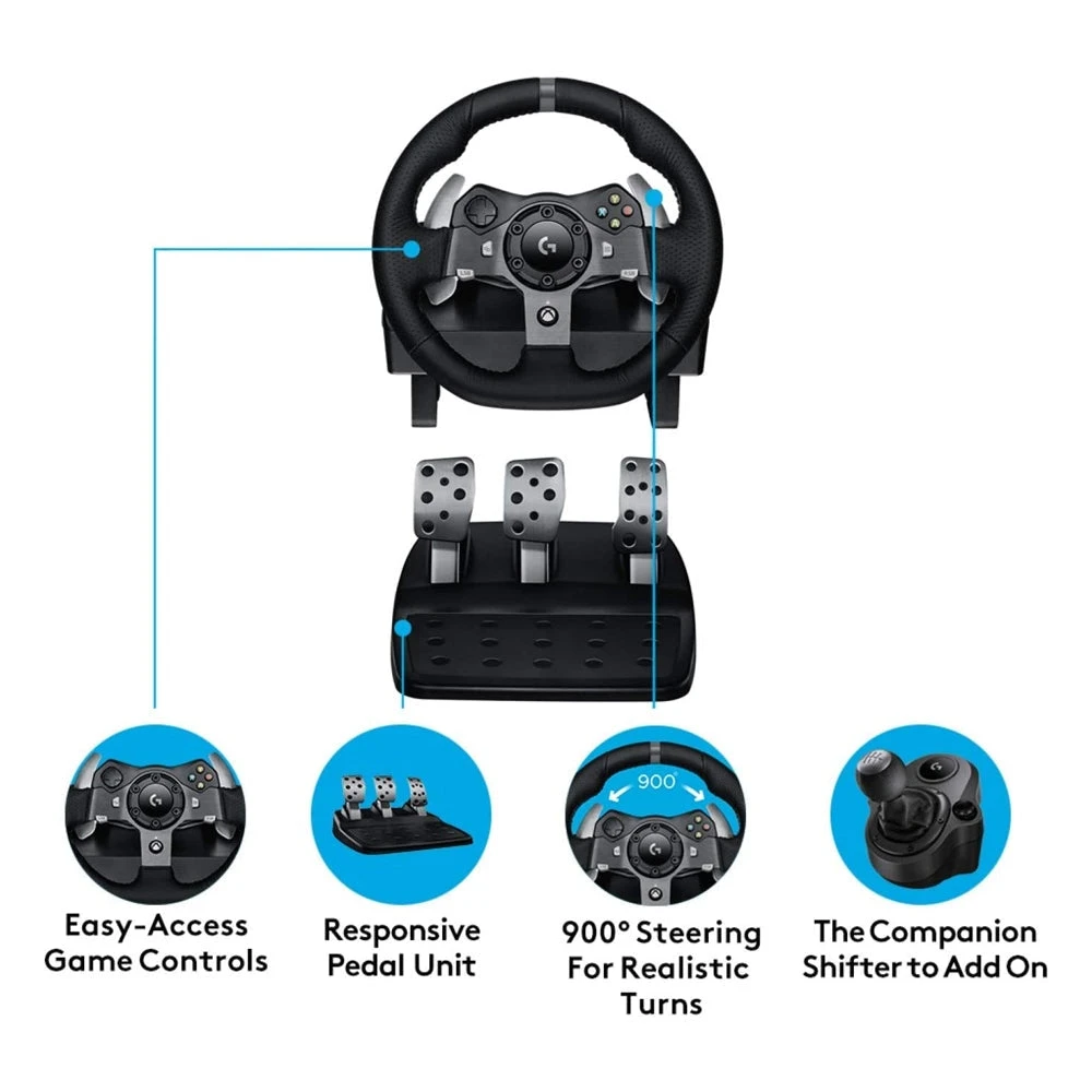 Logitech G920 Racing Gear for Xbox Series X | S ، Xbox One و PC