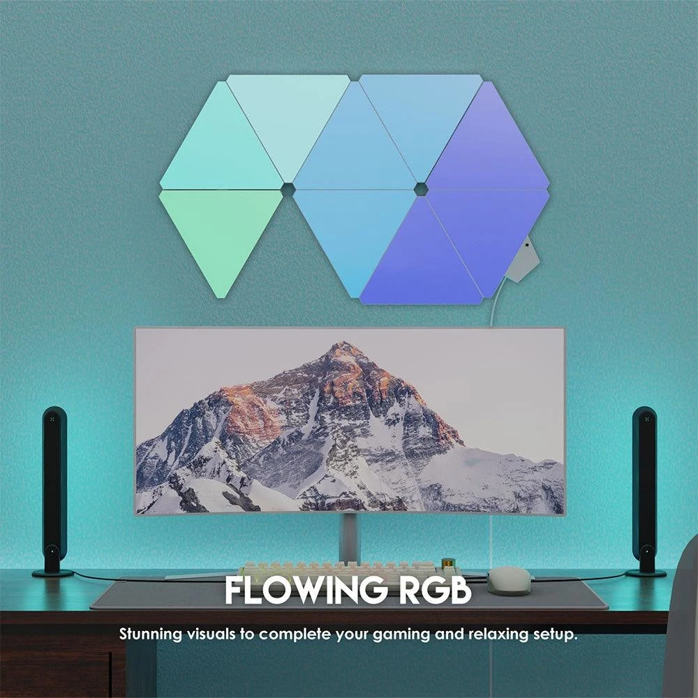 Fantech Smart RGB Triangle Light لوحات SLP0103 + LA1ALP 6 PCS