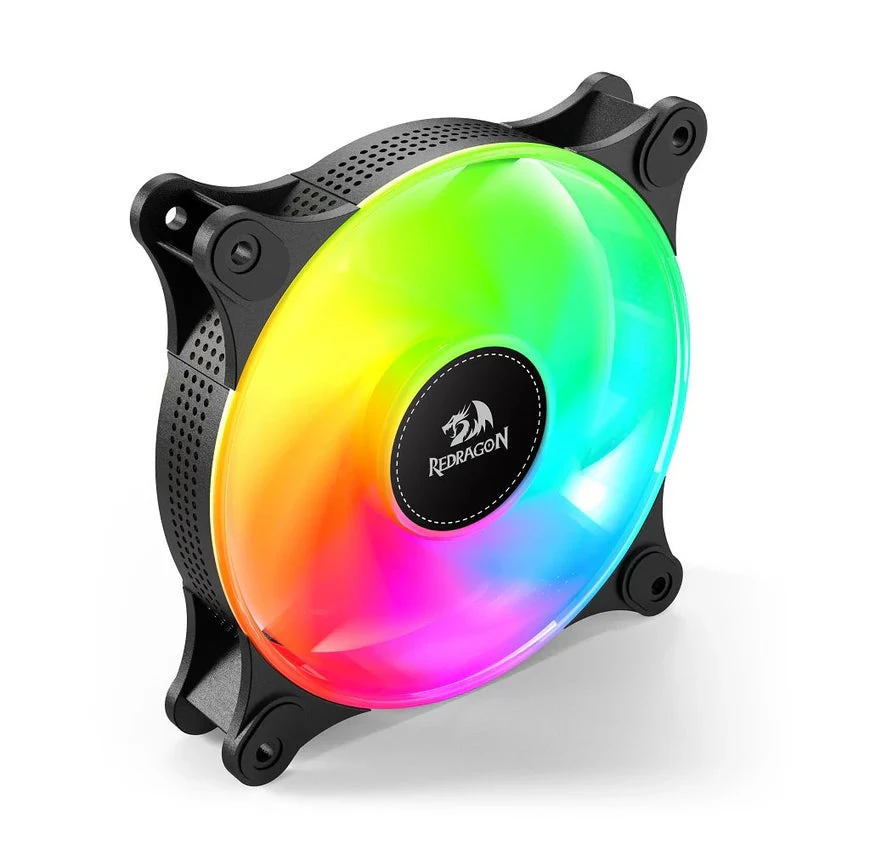 Redragon GC-F013 X 3 CPU Fan 120mm Argb Case Corner Fan ، 4Pin PWM Silent