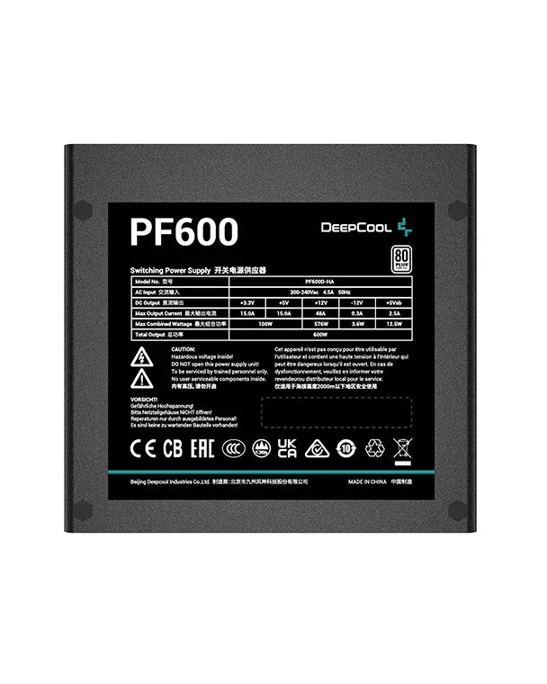 توفر وحدة إمدادات الطاقة DeepCool PF Series أداءً طاقة آمنًا ومستقرًا مع كفاءة قياسية 80 بالإضافة إلى 80 موثوقة وأسعار معقولة.