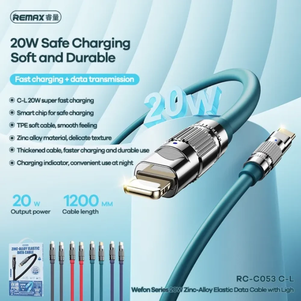 Remax Wefon Series 20W الزنك | اكتب C-Lightning