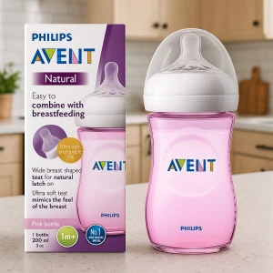 Avent Natural Bottle Pink 1M+ 260ML