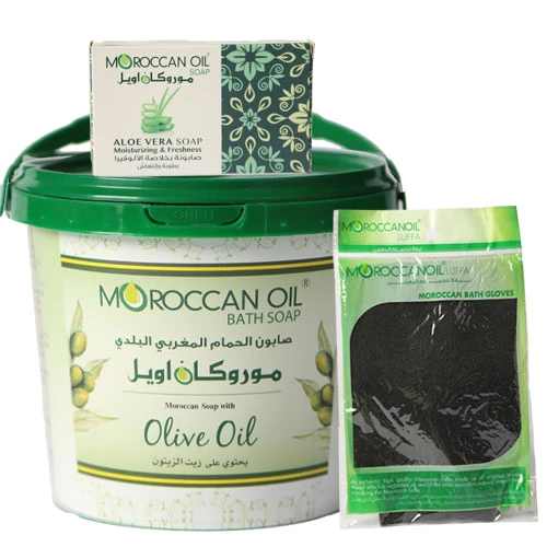 Moroccan Bath Soap With Olive Oil + Loofah + Soap
