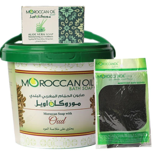 Moroccan Bath Soap With Oud + Loofah + Soap